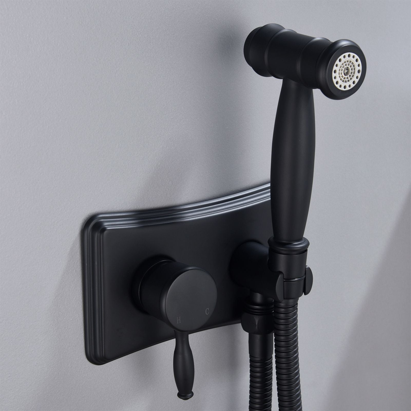 Stainless Steel Toilet Handheld Sprayer Kit Hot and Cold Water Black Bidet Sprayer Set - JM Variety Store